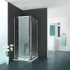 Image de Paroi fixe, EQUI, largeur 800 mm, hauteur 1900 mm, profilé argent poli, verre Clair traité Anticalcaire réf EIFIX08019VP