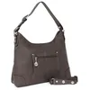 Image de Hexagona Femme Paris Besace pour Femme Collection CONFORT Taupe en Cuir de vachette grain Po, Taupe, L 33 x l 7 5 h 22 cm EU