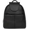 Image de Hexagona Paris Femme-Collection Confort-Noir-en Cuir de Vachette grainé-2 Bretelles 1 poignée Non réglable Main-Sac a Dos bandouliere, Taille Unique