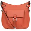 Image de Hexagona - Sac porté travers - Compatible téléphone portable - Pour Femme - Collection Confort - Blanc - En cuir de vachette grainé
