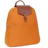 Image de Hexagona Paris - Sac à dos - pour Femme - Collection POP - Orange - en Nylon - 2 bretelles réglables et 1 poignée non réglable - Sac a dos sac a main - sac a dos bandouliere
