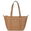 Image de Hexagona - Sac cabas porté épaule - Compatible téléphone portable - Pour Femme - Collection Joyce - Tan
