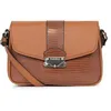 Image de FAGOLA - Sac porté travers - Compatible téléphone portable - Pour Femme - Collection Maria - Cognac