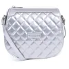 Image de FAGOLA - Sac porté travers - Compatible téléphone portable - Pour Femme - Collection Daisy - Argent