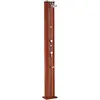 Image de O'CLAIR Douche Solaire Droite alu Aspect Bois 40 l avec rince-Pieds et brumisateur