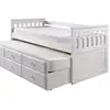 Image de Lit gigogne 90x190 cm CAPTAIN coloris blanc