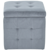 Image de Pouf avec coffre de rangement CAROLINE 2 coloris gris