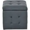 Image de Pouf CAROLINE 2 coloris noir