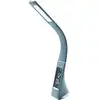 Image de Lampe de bureau led avec horloge et port USB FLEX coloris gris