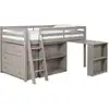 Image de Lit combiné 90x190 cm ELIOTT W coloris taupe
