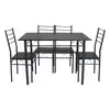 Image de Ensemble table et 4 chaises HELL coloris noir