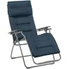 Image de Lafuma MOBILIER - Fauteuil Relax Transat Jardin - Chaise Longue - Matelassé Zéro Gravité - Futura - Becomfort® - Bleu Encre - Fabriqué en France - LFM3130_8900 - Garantie 5 Ans - L.88xl.71xH.115cm