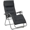 Image de LAFUMA MOBILIER - Fauteuil Relax Transat Jardin - Chaise Longue - Matelassé Zéro Gravité - Futura - Becomfort® - Gris Dark Grey - Fabriqué en FRANCE - LFM3130_8902 - Garantie 5 ans - L.88xl.71xH.115cm