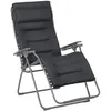 Image de Lafuma MOBILIER - Fauteuil Relax Transat Jardin - Chaise Longue Zéro Gravité XL - Futura XL - Becomfort® - Gris Dark Grey - Fabriqué en France - LFM3131_8902 - Garantie 5 Ans - L.97xl.76xH.123cm