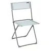 Image de Chaise de jardin pliante Lafuma NATURA en polyester et acier - Coloris bleu ciel - Hauteur 85 cm