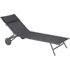 Image de Lafuma MOBILIER - Bain De Soleil - Transat Piscine et Jardin - Chaise Longue - Miami II - Batyline® Duo - Gris Obsidian - Fabriqué en France - LFM5171_9718 - Garantie 5 Ans - L.184xl.77xH.76cm