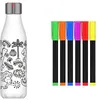 Image de Bouteille isotherme - LES ARTISTES-PARIS - BottleUp Créative Dino - 500 ml - Avec 6 feutres