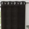 Image de Soleil d'ocre, Rideau à Oeillets Pur Coton 135x250 cm Panama Noir
