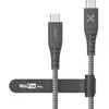 Image de Câble renforcé Wefix Pro USB-C vers USB-C 240 W 1 m Gris en occasion ou reconditionné