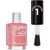 Image de Rimmel Super Gel Vernis à ongles Pop Princess Rose, 12 ml (1 pièce)