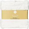 Image de Plaid Blanc Fourrure Polyester 150x200cm TEX HOME