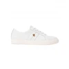 Image de Lauren Ralph Lauren pour femme. 802830937006 Chaussures en cuir enduit Janson II blanc (37), Plat, Lacets, Casuel