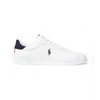 Image de Polo Ralph Lauren pour homme. 809860883003 Chaussures Heritage Court II en cuir blanc (42), Plat, Lacets, Casuel