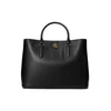 Image de Lauren Ralph Lauren pour femme. 431876724004 Sac fourre-tout en cuir Sacoche Marcy en cuir noir (OSFA), Casuel