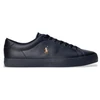 Image de Polo Ralph Lauren pour homme. 816884372002 Baskets en cuir Lonwood noir (40), Plat, Lacets, Casuel