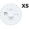 Image de Lot de 5 lames fines LEMAN pour le bois D216 mm X 30 X 2,0 - 48Z pour scie circulaire portative