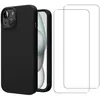Image de Evetane Coque pour iPhone 15 Antichoc Noir + 2 vitres