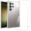 Image de Evetane Coque pour Galaxy S24 Ultra Antichoc Transparente + 2 vitres