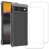 Image de Evetane Coque pour Pixel 6a Antichoc Transparente + 2 vitres