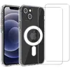 Image de Evetane Coque Anti-Choc Compatible avec Magsafe pour iPhone 13 Transparente + 2 vitres