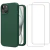 Image de Evetane Coque pour iPhone 15 Antichoc Vert + 2 vitres