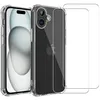 Image de Evetane Coque pour iPhone 16 Antichoc Transparente + 2 vitres