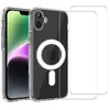 Image de Evetane Coque Anti-Choc Compatible avec Magsafe pour iPhone 16 Plus Transparente + 2 vitres