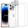 Image de Evetane Coque Anti-Choc Compatible avec Magsafe pour iPhone 14 Pro Transparente + 2 Protections écran et 2 Protections Objectif caméra
