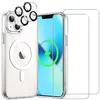 Image de Evetane Coque Anti-Choc Compatible avec Magsafe pour iPhone 13 Mini Transparente + 2 Protections écran et 2 Protections Objectif caméra