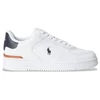 Image de Polo Ralph Lauren pour homme. 809891791004 Baskets en cuir blanc avec logo (45), Plat, Lacets, Casuel