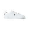 Image de Polo Ralph Lauren pour homme. 809860883006 Baskets en cuir avec logo blanc (44), Plat, Lacets, Casuel