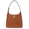 Image de Lauren Ralph Lauren pour femme. 431956790001 Sac porté épaule Tanner grand en cuir marron (OSFA), Casuel