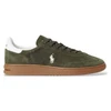 Image de Polo Ralph Lauren pour homme. 809967889001 Baskets Bedford en daim vert (40), Noir, Plat, Cuir, Lacets, Casuel