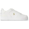 Image de Polo Ralph Lauren pour homme. 809967888001 Baskets Basic blanc (41), Cuir, Plat, Lacets, Casuel