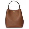 Image de Lauren Ralph Lauren pour femme. 431969365002 Reese petit sac croisé en cuir marron (OSFA), Beige, Casuel