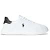 Image de Polo Ralph Lauren pour homme. 809974097002 RLite Court Leather Sneakers white (44), Cuir, Blanc, Plat, Lacets, Casuel