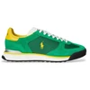 Image de Polo Ralph Lauren pour homme. 809P01641002 Baskets en cuir Varick vert (40), Plat, Lacets, Casuel