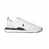 Image de Polo Ralph Lauren pour homme. 809P01638001 Baskets Train 89 en daim et oxford blanc (46), Cuir, Plat, Lacets, Casuel