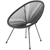 Image de Fauteuil de Jardin Acapulco Noir Empilable HYBA