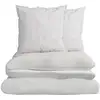 Image de Parure de lit 240x220 cm Blanc Gauffré 100% Coton Bio Housse de Couette + 2 Taies d'Oreiller 65x65 cm TEX HOME